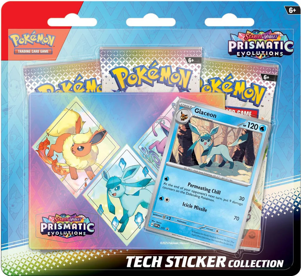 Pokemon SV8.5 Prismatic Evolutions Tech Sticker Collection - Glaceon 1 Collectables 1 Pokemon SV8.5 Prismatic Evolutions Tech Sticker Collection - Glaceon 1 Collectables 1