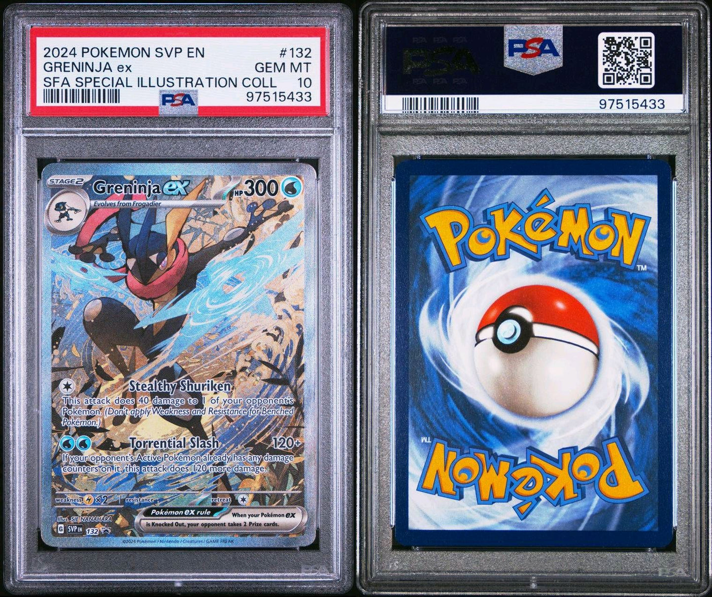 PSA 10 - 2024 POKEMON SVP EN-SV BLACK STAR PROMO 132 GRENINJA EX SHROUDED FABLE SPECIAL ILLUSTRATION COLLECTION