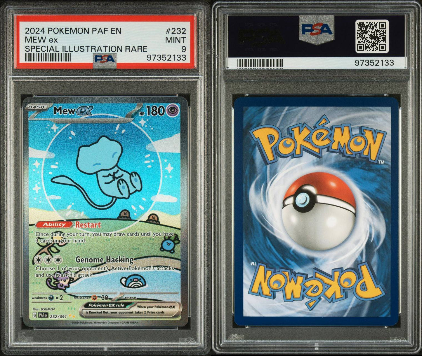 PSA 9 - NM-MT 9 - POKEMON PAF EN-PALDEAN FATES - MEW ex - SPECIAL ILLUSTRATION RARE