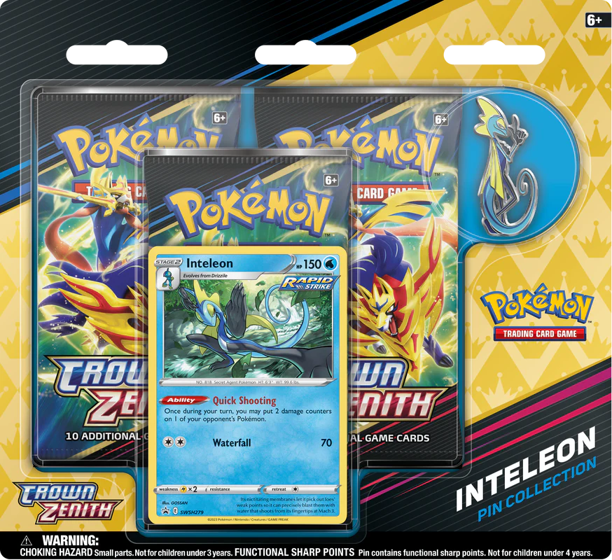 Pokemon SWSH12.5 Crown Zenith Pin Collection - Inteleon