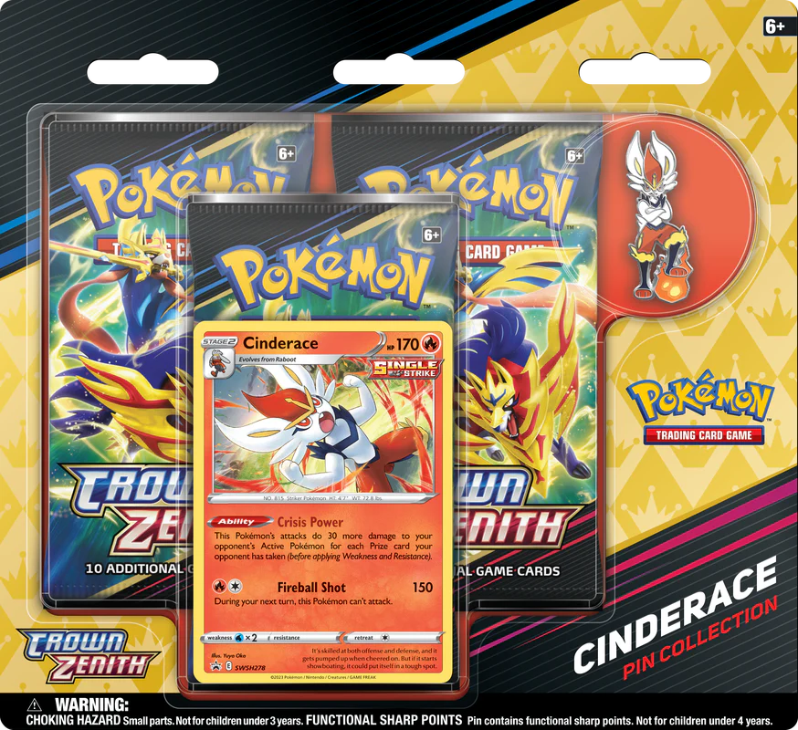 Pokemon SWSH12.5 Crown Zenith Pin Collection - Cinderace
