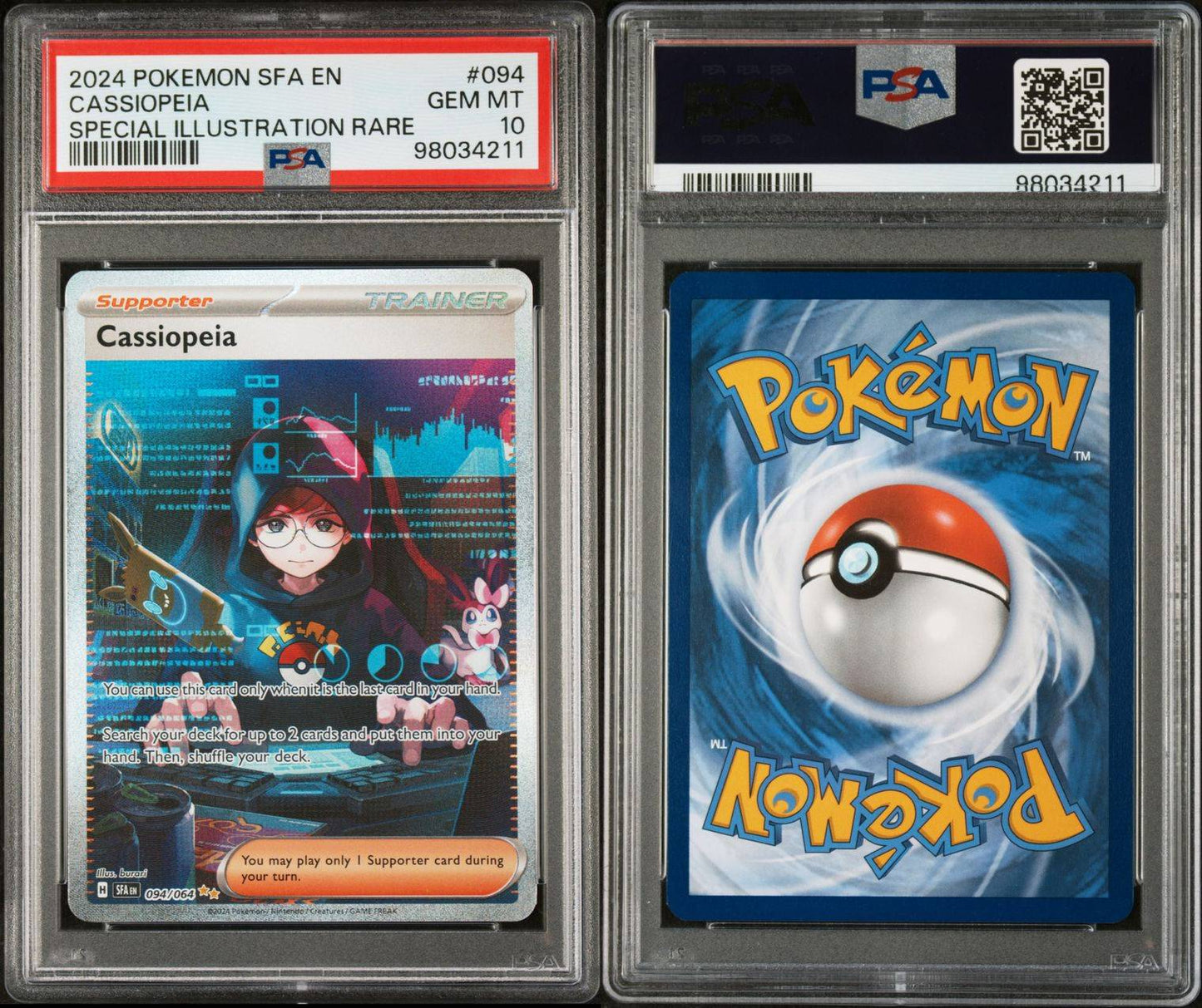 PSA 10 - POKEMON SFA EN-SHROUDED FABLE - GEM MT - CASSIOPEIA #094