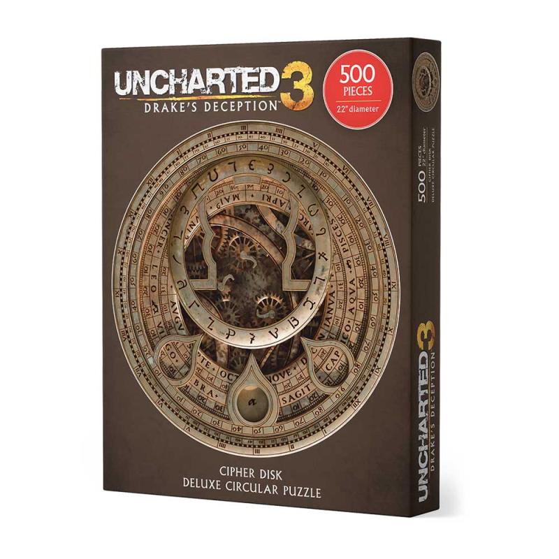 PUZZLE 500PC UNCHARTED CIPHER DISK DLX CIRCLE