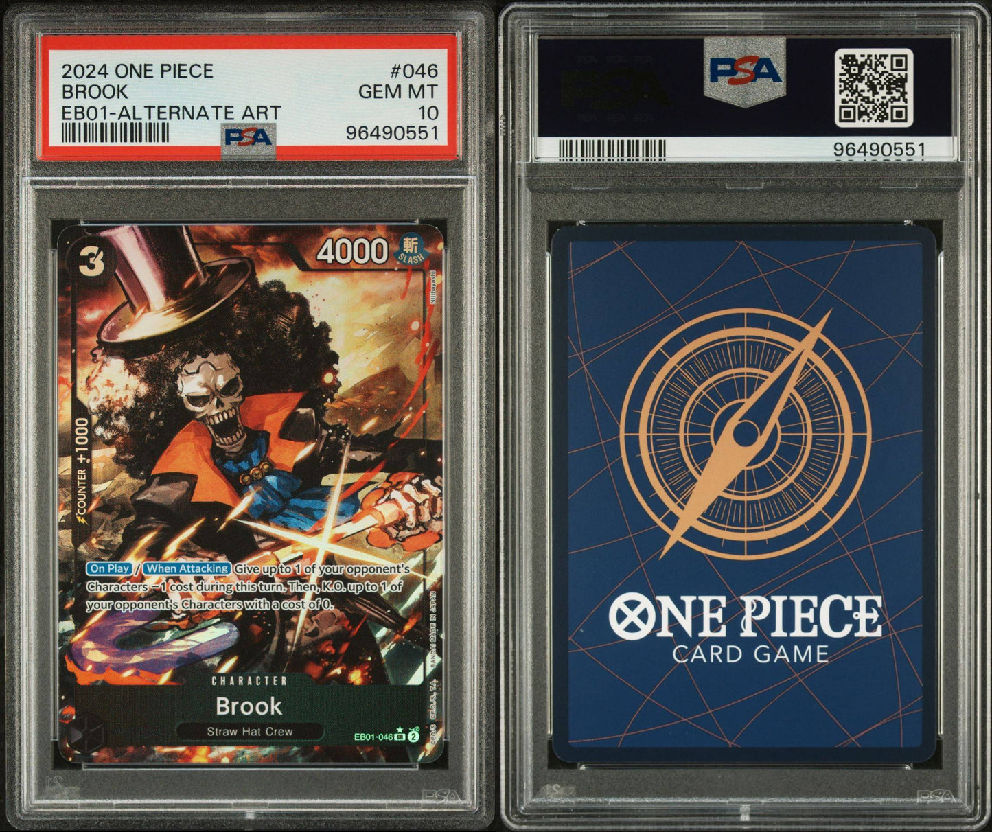 PSA 10 - 2024 ONE PIECE EXTRA BOOSTER -MEMORIAL COLLECTION- 046 BROOK ALTERNATE ART