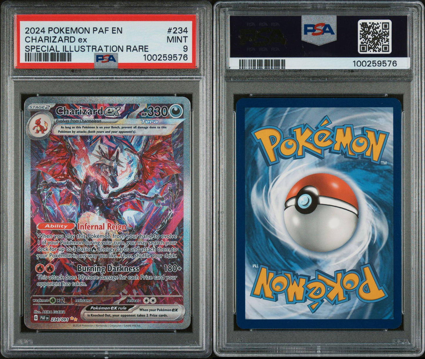 PSA MINT 9 - 2024 POKEMON PAF EN-PALDEAN FATES SPECIAL ILLUSTRATION RARE CHARIZARD ex #234