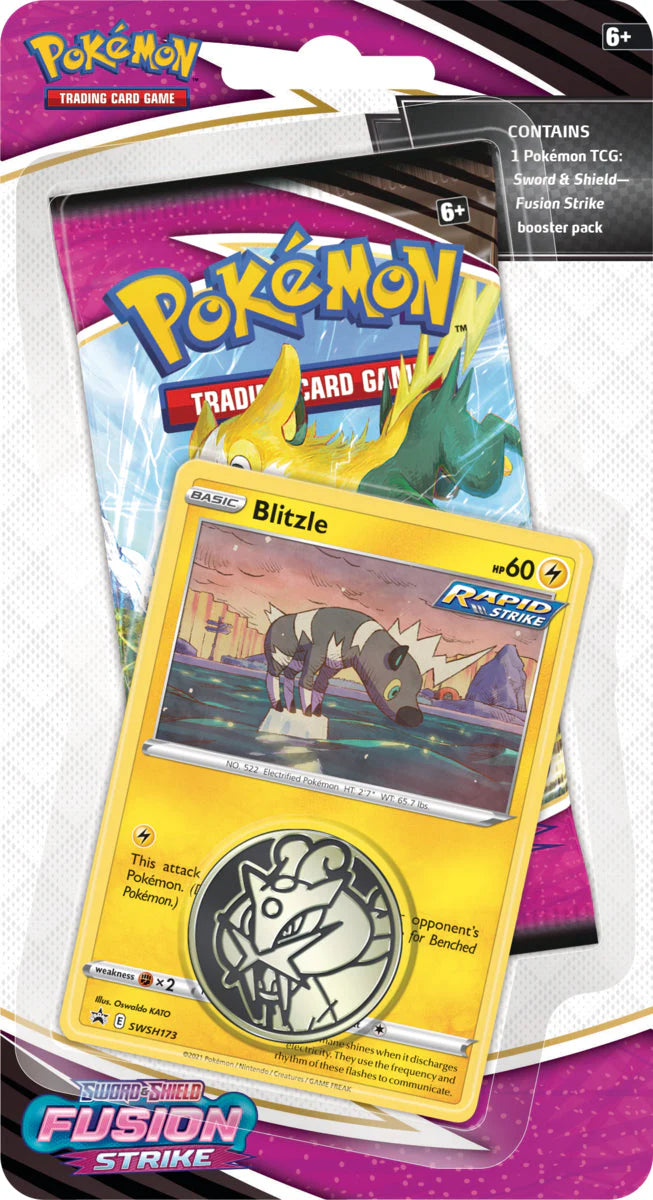 POKEMON SWSH08 FUSION STRIKE CHECKLANE BLISTER - BLITZLE