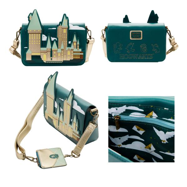 LOUNGEFLY HARRY POTTER GOLDEN HOGWARTS CROSSBODY