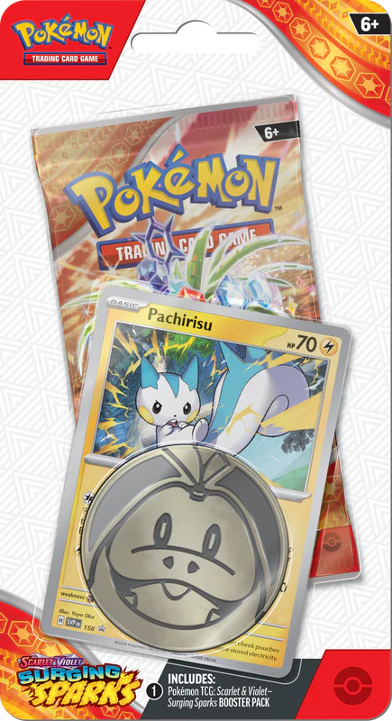 Pokemon SV8 Surging Sparks Checklane Blister - Pachirisu