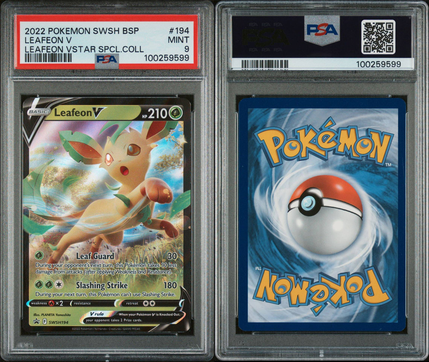 9 CARD SET - EEVEE EVOLUTIONS SET - PSA GRADED 8, 9, 10.