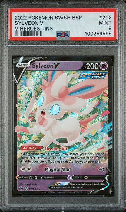 9 CARD SET - EEVEE EVOLUTIONS SET - PSA GRADED 8, 9, 10.