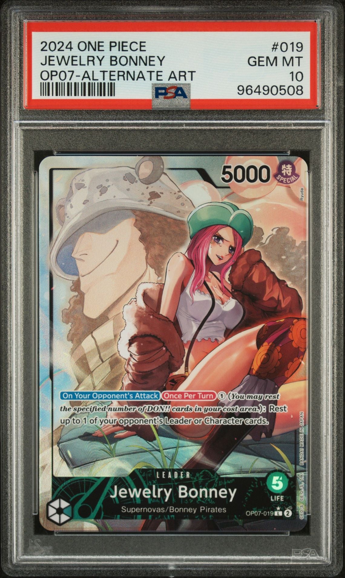 PSA 10 - 2024 ONE PIECE 500 YEARS IN THE FUTURE 019 JEWELRY BONNEY ALTERNATE ART