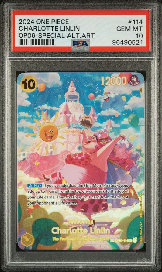 PSA 10 - 2024 ONE PIECE WINGS OF THE CAPTAIN 114 CHARLOTTE LINLIN SPECIAL ALTERNATE ART