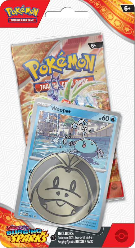 Pokemon SV8 Surging Sparks Checklane Blister - Wooper