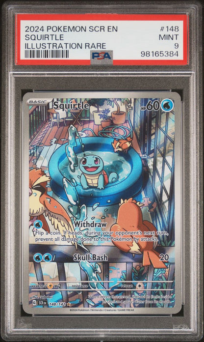 PSA 9 - MINT - POKEMON SCR EN-STELLAR CROWN - SQUIRTLE - ILLUSTRATION RARE