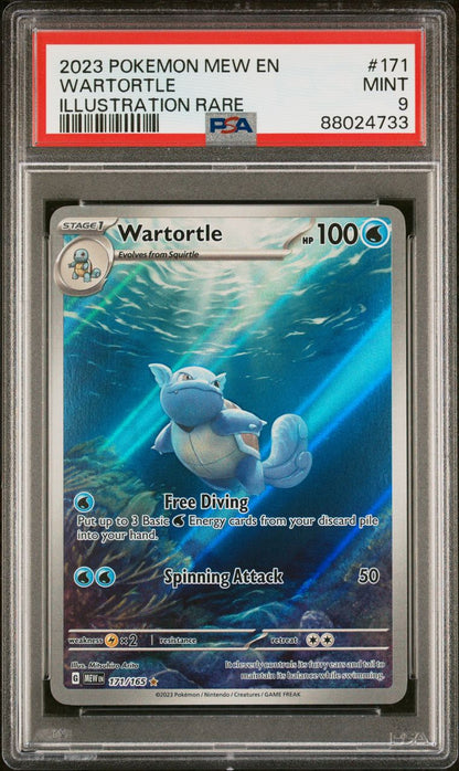 PSA MINT 9 - POKEMON MEW EN-151 - WARTORTLE - 171/165