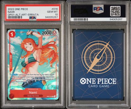 PSA 10 - OP01-016 - Nami - Alternate Art. Gem Mint.