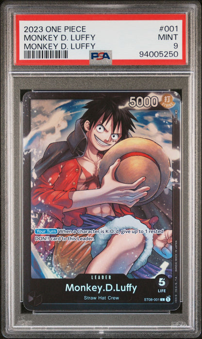 PSA 9 - MINT - 2023 ONE PIECE STARTER DECK-MONKEY D. LUFFY 001