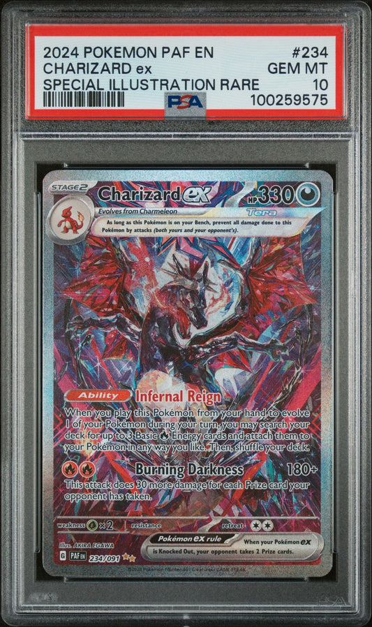 PSA GEM MINT 10 - 2024 POKEMON PAF EN-PALDEAN FATES SPECIAL ILLUSTRATION RARE CHARIZARD ex #234