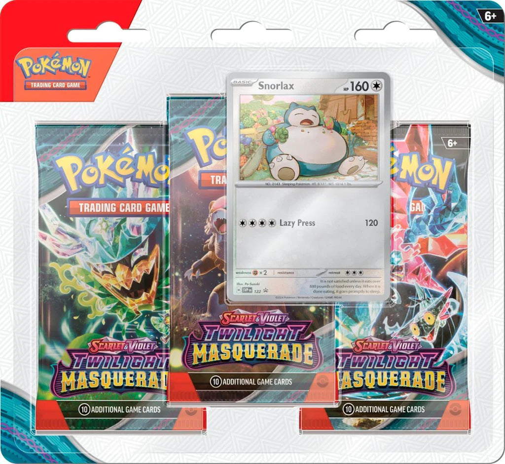 Twilight Masquerade 3 Pack Blister - Snorlax