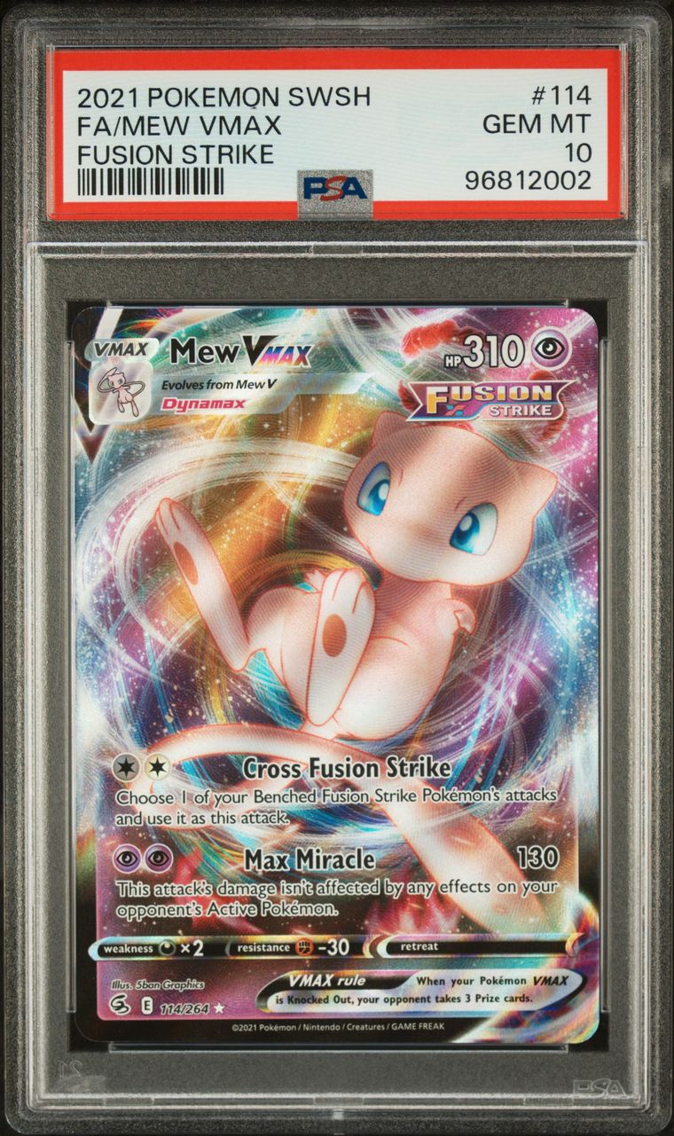 PSA GEM MT 10 - POKEMON SWORD & SHIELD FUSION STRIKE - FA/MEW VMAX