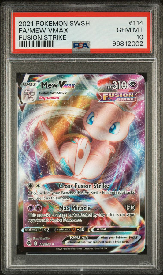 PSA GEM MT 10 - POKEMON SWORD & SHIELD FUSION STRIKE - FA/MEW VMAX