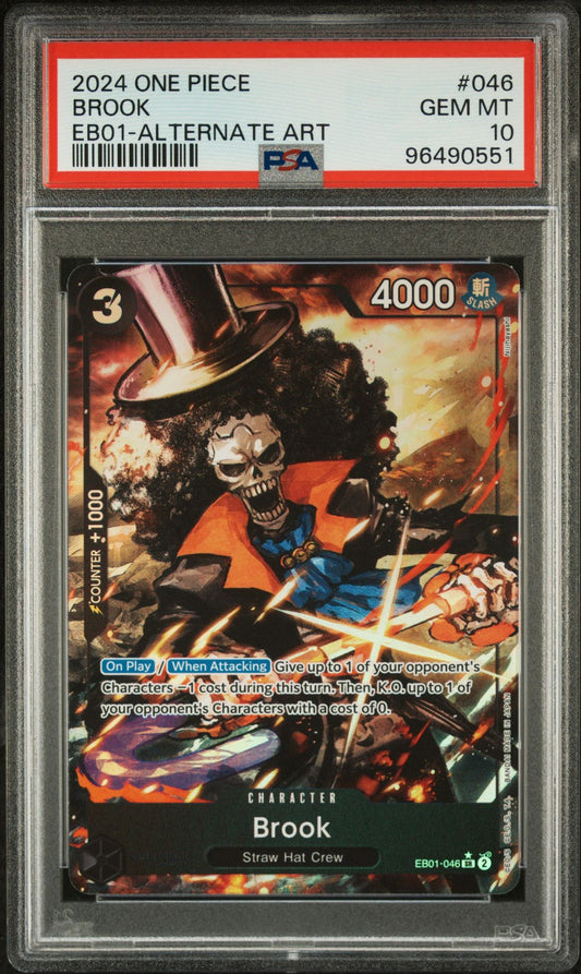 PSA 10 - 2024 ONE PIECE EXTRA BOOSTER -MEMORIAL COLLECTION- 046 BROOK ALTERNATE ART