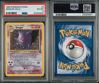 PSA EX-MT 6 - 1999 POKEMON FOSSIL GENGAR-HOLO #5