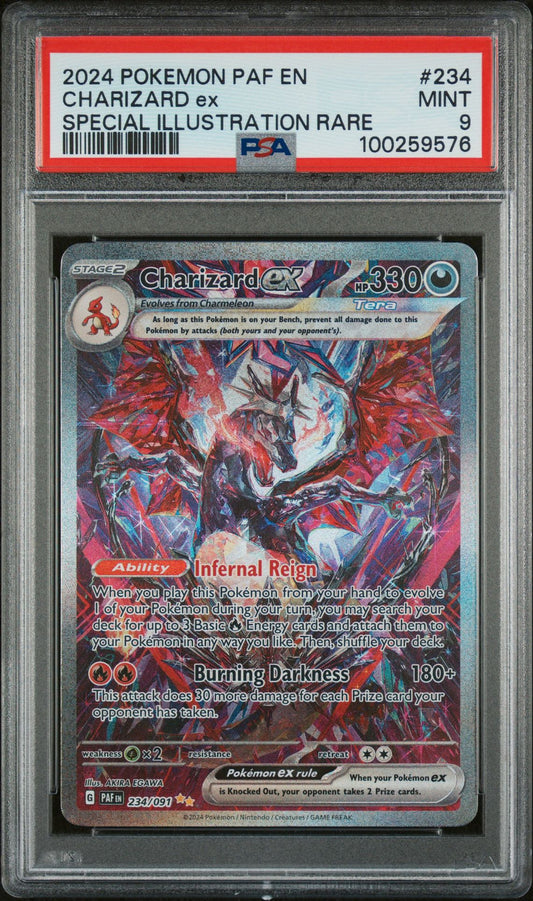 PSA MINT 9 - 2024 POKEMON PAF EN-PALDEAN FATES SPECIAL ILLUSTRATION RARE CHARIZARD ex #234