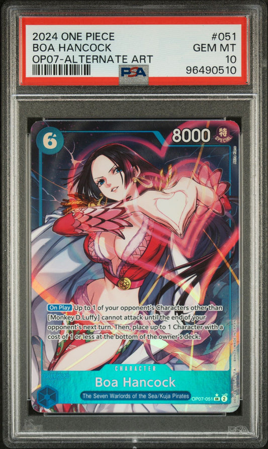 PSA 10 - 2024 ONE PIECE 500 YEARS IN THE FUTURE 051 BOA HANCOCK ALTERNATE ART