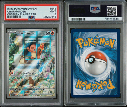 PSA GEM MINT 10 - 2023 POKEMON SVP EN-SV BLACK STAR PROMO OBSIDIAN FLAMES ETB CHARMANDER #044