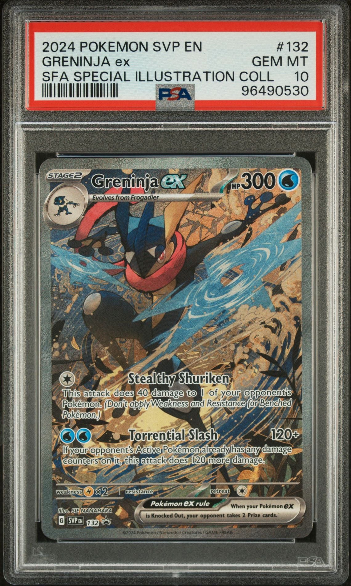 PSA 10 - 2024 POKEMON SVP EN-SV BLACK STAR PROMO 132 GRENINJA EX SHROUDED FABLE SPECIAL ILLUSTRATION COLLECTION