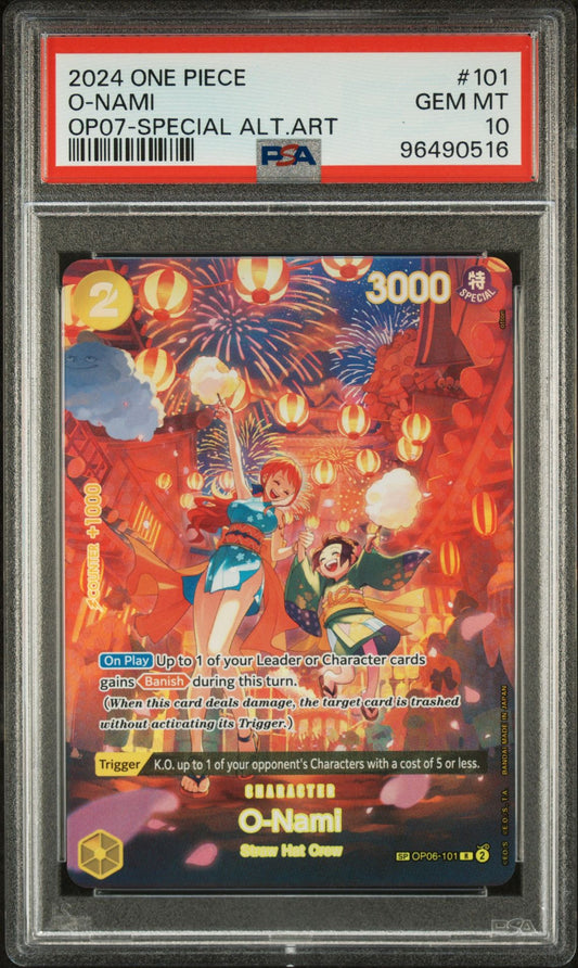 PSA 10 - 2024 ONE PIECE 500 YEARS IN THE FUTURE 101 O-NAMI SPECIAL ALTERNATE ART