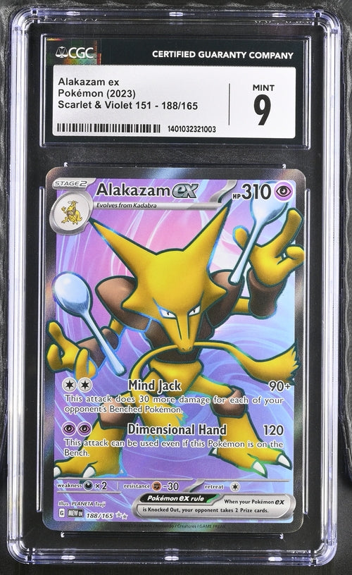 CGC 9 - MINT - POKEMON 2023 - 151 - ALAKAZAM EX - 188/165