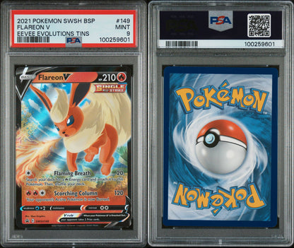 9 CARD SET - EEVEE EVOLUTIONS SET - PSA GRADED 8, 9, 10.