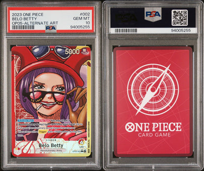 PSA 10 - GEM MINT - 2023 ONE PIECE AWAKENING OF THE NEW ERA 002 BELO BETTY ALTERNATE ART