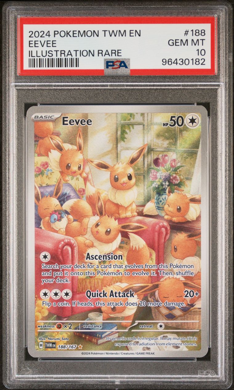 PSA 10 - POKEMON TWM EN-TWILIGHT MASQUERADE - GEM MT - EEVEE #188