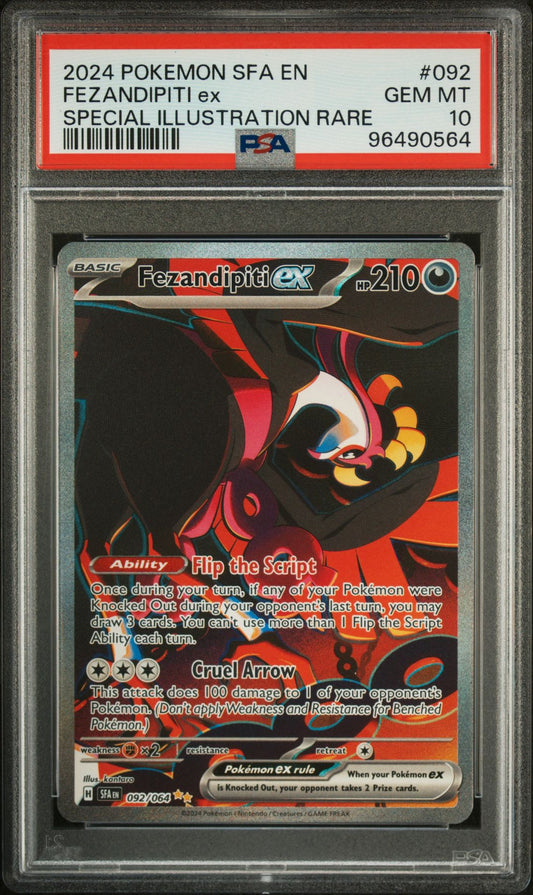 PSA 10 - 2024 POKEMON SFA EN-SHROUDED FABLE 092 FEZANDIPITI EX SPECIAL ILLUSTRATION RARE