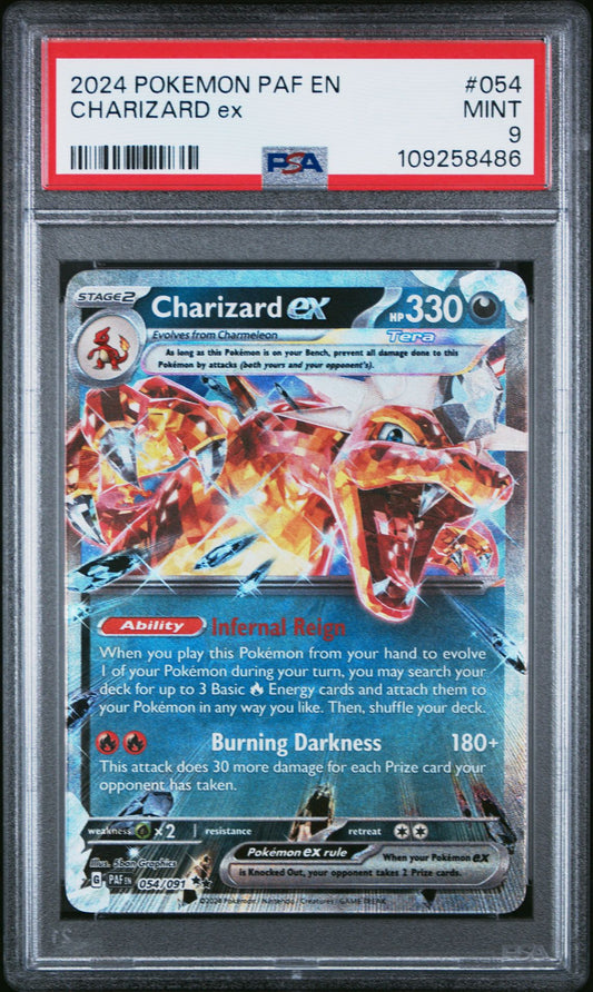 PSA MINT 9 - 2024 POKEMON PAF EN-PALDEAN FATES 054 CHARIZARD EX
