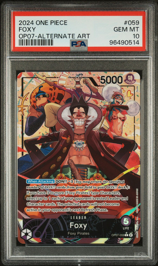 PSA 10 - 2024 ONE PIECE 500 YEARS IN THE FUTURE 059 FOXY ALTERNATE ART