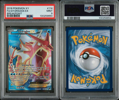 PSA MINT 9 - 2016 POKEMON XY BREAK POINT FA/GYARADOS EX #114