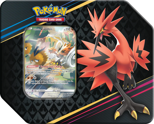 Pokemon SWSH12.5 Crown Zenith Galarian Tin - Zapdos