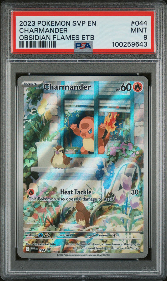 PSA GEM MINT 10 - 2023 POKEMON SVP EN-SV BLACK STAR PROMO OBSIDIAN FLAMES ETB CHARMANDER #044