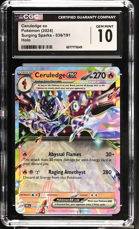 CGC GEM MINT 10 - Ceruledge ex - 036/191