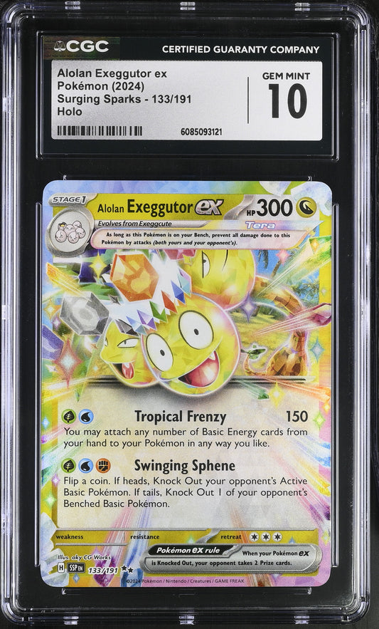 CGC GEM MINT 10 - Alolan Exeggutor ex - 133/191