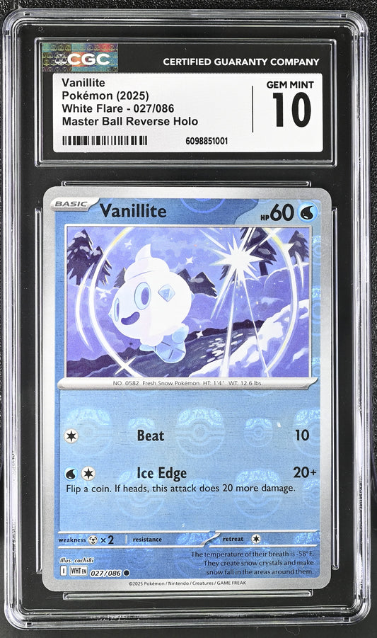 CGC GEM MINT 10 - Vanillite - 027/086