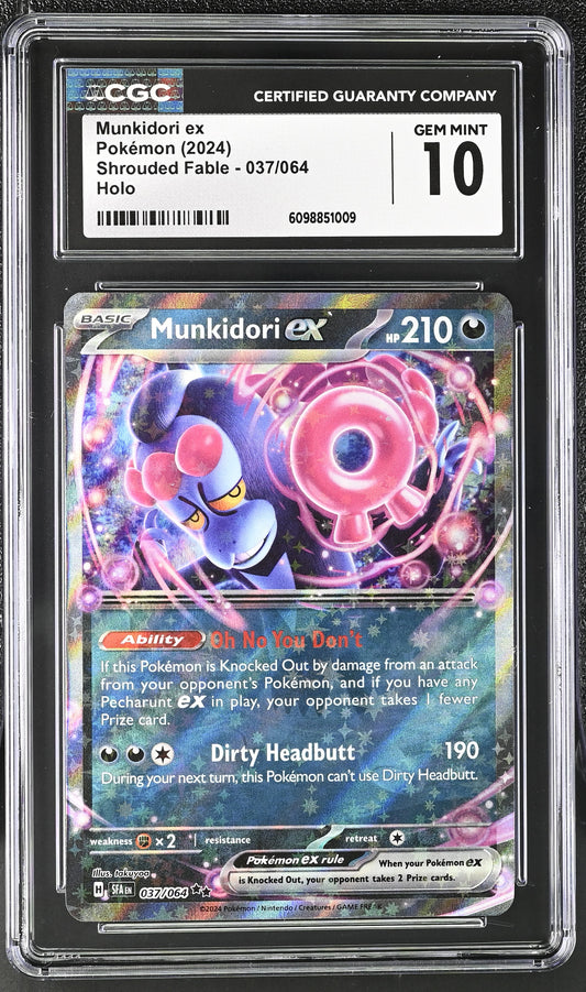 CGC GEM MINT 10 - Munkidori ex - 037/064