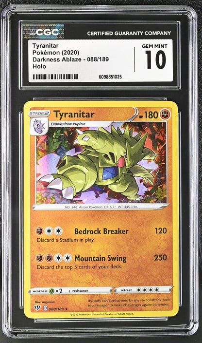 CGC GEM MINT 10 - Tyranitar - 088/189
