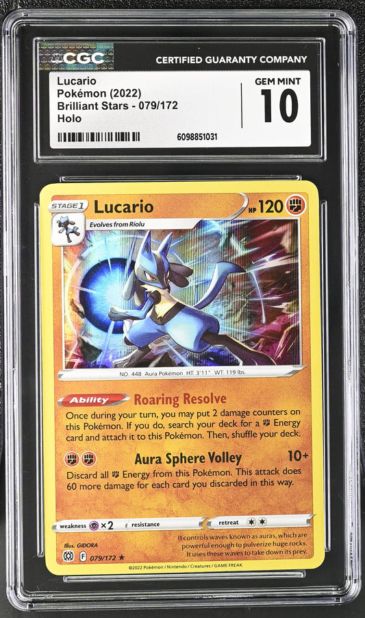 CGC GEM MINT 10 - Lucario - 079/172