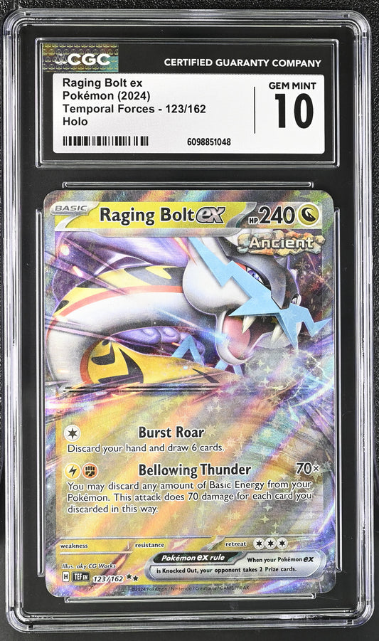 CGC GEM MINT 10 - Raging Bolt ex - 123/162