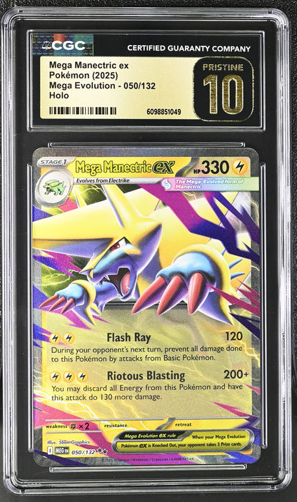 CGC PRISTINE 10 - Mega Manectric ex -050/132